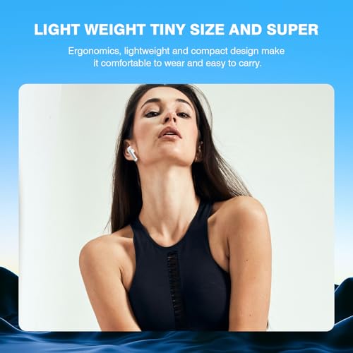 Image of Bluetooth Earbuds,Mini Wireless 5.3 HiFi Stereo,40H Playtime Wireless Ear Phones with ENC Mics,Touch Control,Type-C Charging,Dual LED Display,in Ear for Gym
