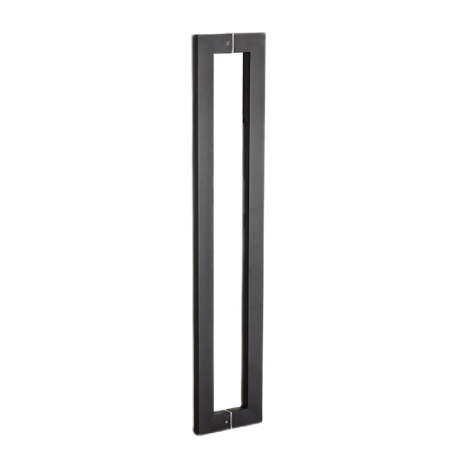 Poignée de porte carrée moderne pour douche en verre et grange en bois