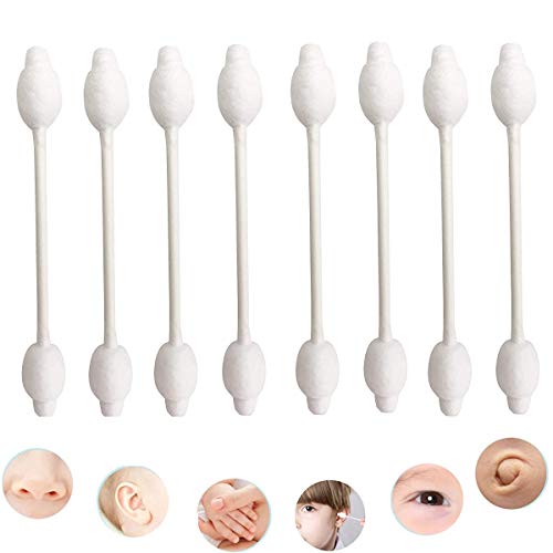 Baby Cotton Swabs with Large Tips for Newborn Babies, Kids, 100% Biodegradable Gentle Qtips for Children Safety Cotton Buds (4 packs of 56 ct. Box-Packed,Total 224) (Baby swab-1)
