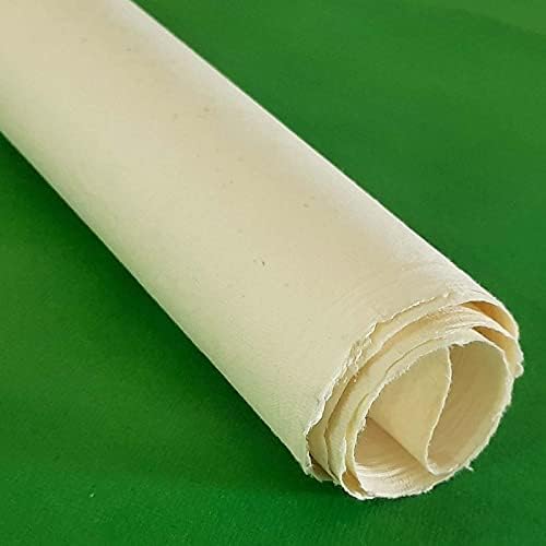 E-Tailor Handmade Deckle DIY Wrapping Paper, Sketch Paper/Watercolor/Decorative/Origami/Place Card/Tags/Invitation Gift Wrap Pack of 10 Sheets, 150 GSM-26x34, Cream