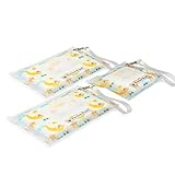 Redesigned-Better & Stronger! Precious Pouch Best Refillable Wet Wipe Dispensers. Portable, Lightweight and Travel Friendly. (Twinkle Little Star, 2 Slim+ 1 Mini Pouches)