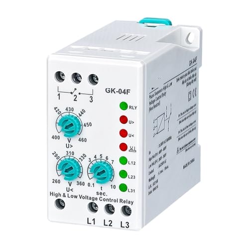 Relais de tension GK-04F protection phase ajustable 380V triphasé