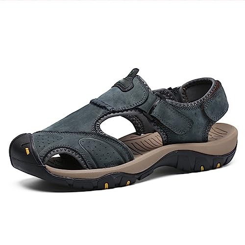 Men's Sandals Outdoor Sandals Hiking Travel Beach Casual Shoes for Men Leather Sandals(45)