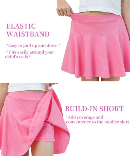 Toddler Skirt Little Girls Athletic Uniform Skorts Golf Outfit Cheer Tennis Skirts with Shorts4