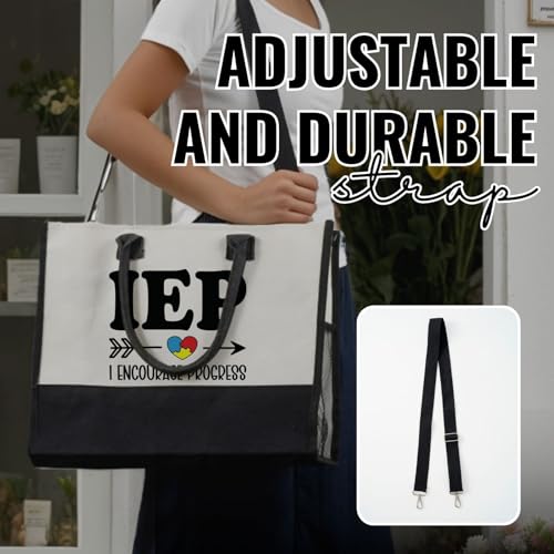 Bolso Tote de Lona Grande Capacidad con Set de Estuche miniatura 4