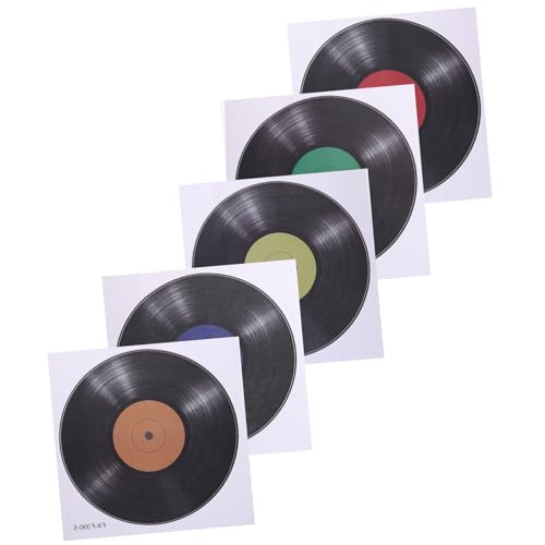QUMIIRITY 5Piezas Calcomanías de Vinilo Retro para Pared de Adhesivos de Disco de Decoración Vintage para Habitaciones y Fiestas Temáticas