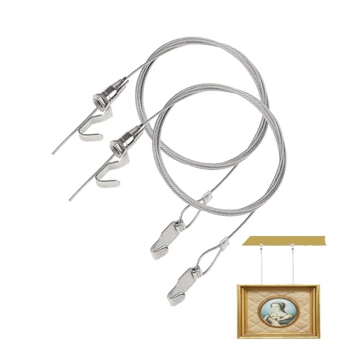 Image of Picture Hanging Wire for Hanging Pictures for Mirror Wall Pictures Light Lamp Frame Picture Wire Hanging Kit (2 Pack)