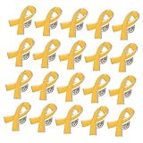 COLLBATH 20stücke Gelbe Metall-bewusstseins-brosche Mit Emaille Support Pin Für Charity Kampagnen Und Spendenaktion Stilvolle Anstecknadeln Für Gesundheits Gemeindeveranstaltungen