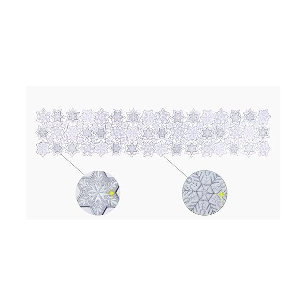   Christmas-Table-Runner-Embroidered-Snowflake-Christmas-Table-Decorations-Sparkle-White-54-inches-Long-Cutwork-Sequin-Silver-Glitter-Shiny-Applique-Holiday-Festive-Dining-Decor-New-Year-1-Piece