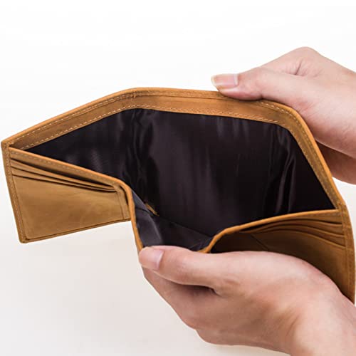 Men's Leather Wallet - to My Husband - Engraved Trifold Wallets for Credit Cards Paper Money Photo - Birthday Valentine Gifts From Wife (How Special U R to Me)4