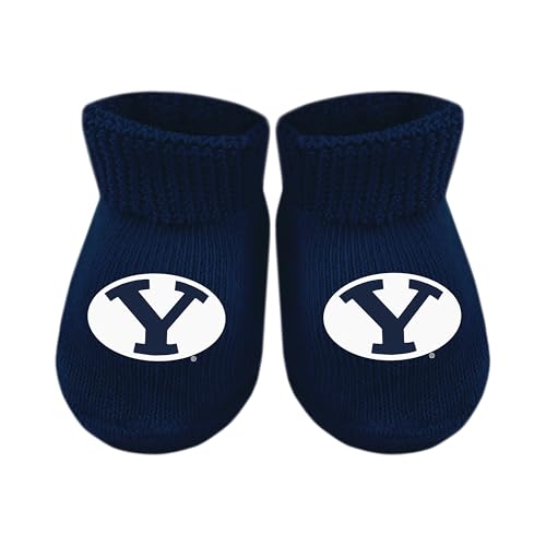 Creative Knitwear Baby Bootie Sock - BYU Cougars - Navy - Newborn - 6 Mos