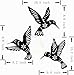 NeVka Wall Decor Hummingbird Metal Wall Art Bird Three Pieces Flying Birds For Living Room Bedroom Modern Metal Decor Art