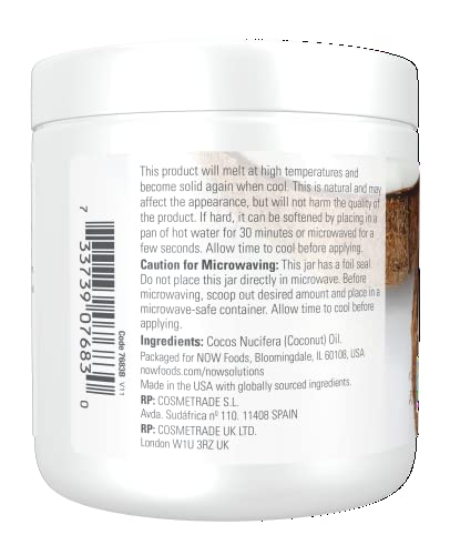Now Solutions, Coconut Oil, Naturally Revitalizing For Skin And Hair, Conditioning Moisturizer, 7-Ounce #TOP2