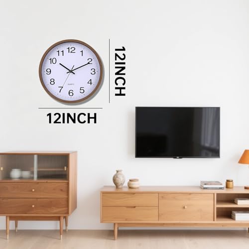 Horloge murale design moderne à quartz et cadre bois de qualité - 5