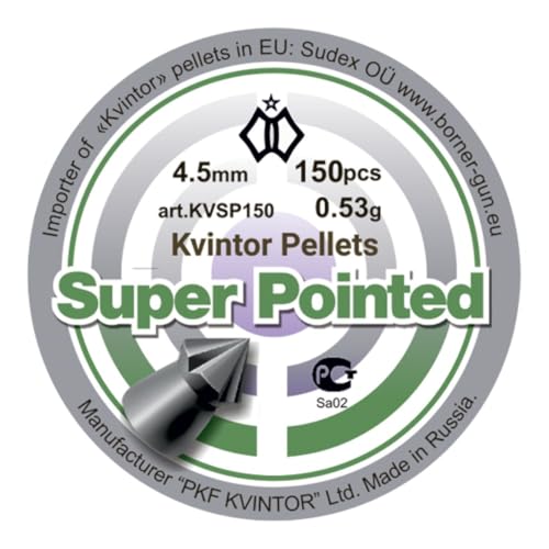 Kvintor Air Gun Pellets Super Pointed .177/4.5mm - Qty 150