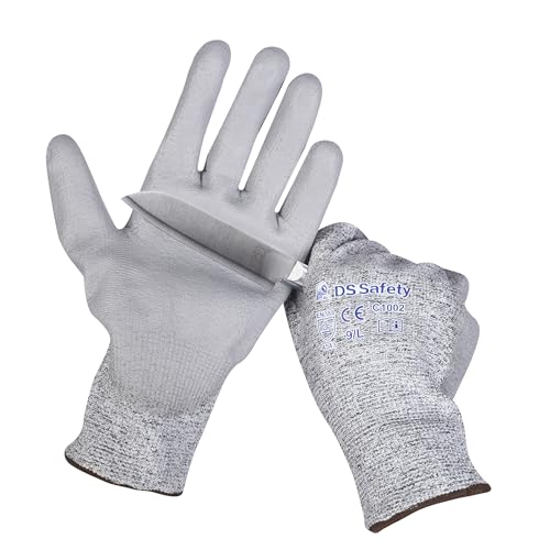 DS Safety Schnittschutzhandschuhe Level 5 Grau, 12 Paare