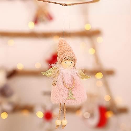 Adornos navideños colgantes de ángel rosa: magia y dulzura para tu árbol de Navidad