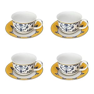 Vista Alegre Tea Cup and Saucer – Castelo Branco – Set of 4