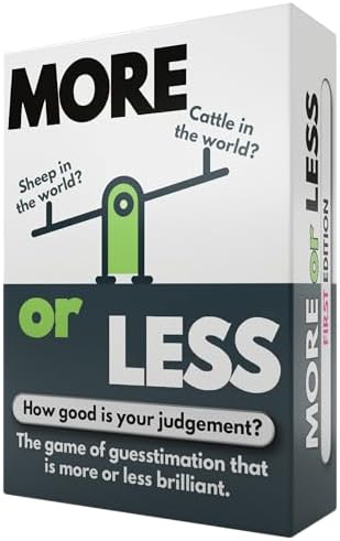 More or Less More or Less Card Game Board Games for Adults and Teenagers from 12 +