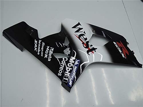Miniatura 4 de Carenado Blanco Negro Ajuste para Suzuki 2004 2005 GSXR 600750 Molde de Inyección ABS Plásticos Carrocería Nuevo Aftermarket Kit de Carrocería 04 05