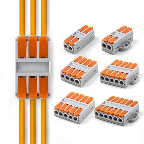 Conector eléctrico de 6 mm² compacto bloque de terminales rápidos
