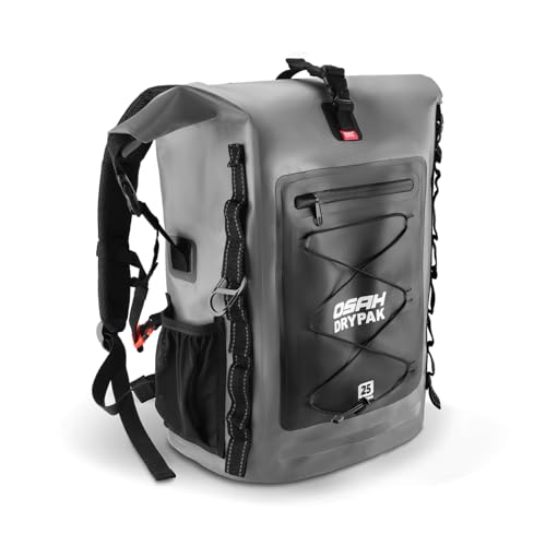 Image of OSAH DRYPAK Waterproof Backpack Dry Bag 25L /35L /55L /85L - Heavy Duty Roll-Top Hiking Backpack Sack Keeps Gear Dry for Travel, Kayaking, Boating, Camping, Rafting and Fishing