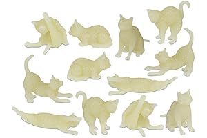 Archie McPhee Itty Bitty Lost Kitties - Bag of 12 Glow-in-The-Dark Vinyl...