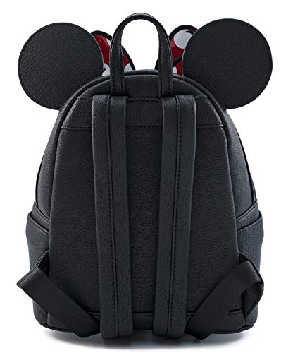 Loungefly Disney Minnie Mouse Bow Faux Leather Womens Double Strap Shoulder Bag Purse3