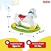 Dolu Wheeled Rocking Horse 2 in 1 Toddler Ride On Toy with Removable Sled and Push Along Option for Kids Ages 2 and Up, Indoor and Outdoor Play, White