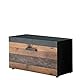 trendteam smart living - Indy - Sitzbank - Graphit Grau/Alteiche - Garderobensitzbank mit 1 Klappe und 2 Einlegeböden - (BxHxT) 80 x 45 x 37 cm - rustikales Design