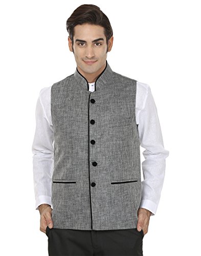 WINTAGE Men's Rayon Bandhgala Nehru Vest Waistcoat - Two Colors