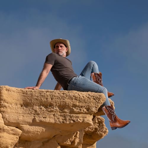 RLW Men's Western Cowboy Boots Waterproof Square Toe Slip On Work Boots for Construction Farming3