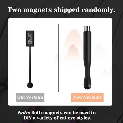 ROSALIND Esmalte Semipermanente Ojo Gato 6PCS Pintauñas Semipermanentes Negro Cat Eye Gel Magnético Kit Soak Off UV LED Esmalte Uñas con Bolígrafo Magnético Nail Art Manicure - imagen 8