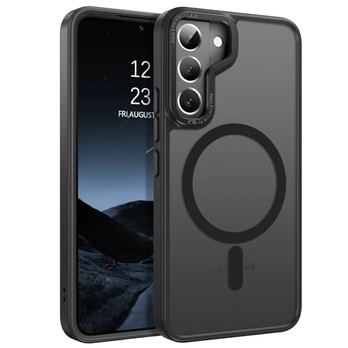 Image of BENTOBEN Samsung Galaxy S22 Case, Galaxy S22 Magnetic Case [Compatible with MagSafe] Translucent Matte Slim Shockproof Women Men Protective Case Cover, Black