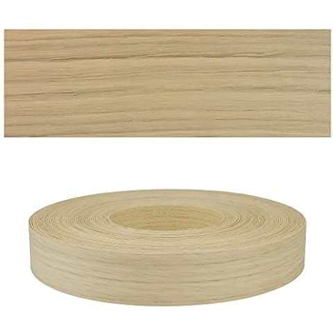 Mprofi MT® 5m Rolle-Kantenumleimer-Echtholz Furnier Umleimer mit Schmelzkleber-Bügelkante für Regalbrett-Möbelbauplatte-Umleimer zum Aufbügeln-Eiche Europ. SK 22mm HR/22/5 Cover