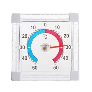 Glayent Thermomètre de fenêtre mural de jardin thermomètre maison disque mesure température thermomètre domestique accessoires