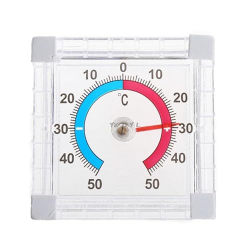 Aboiled Termómetro de ventana para interior/exterior, disco de medición, medición de temperatura, termómetro doméstico, accesorios