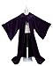 LuckyMjmy Velvet Wizard Robe with Satin Lined Hood and Sleeves (Purple-Black)