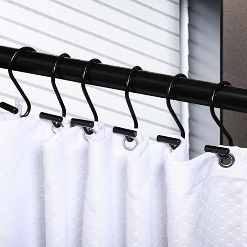 Ganchos para cortinas de ducha negros ideales para baños modernos 5