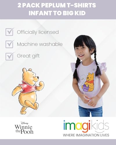 Image of Disney Girls' 2-Pack Short Sleeve T-Shirts for Baby & Kids