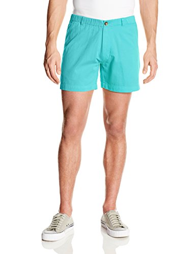 Vintage 1946 Men's Snappers 5 1/2 Inch Inseam Elastic Waist Twill Short, Caribbean, X-Large