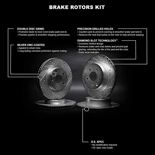 Image of R1 Concepts Front and Rear Brake Rotors Fits 2015-2020 Kia Sorento