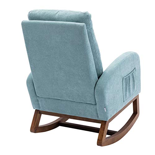 image for Dolonm Rocking Chair Mid-Century Modern Nursery Rocking Armchair Uphol