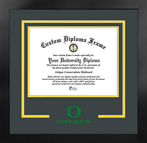 Campus Images NCAA Oregon Ducks Unisex Spirit Diploma Manhattan Black Frame with Bonus Lithograph, Black, One Size