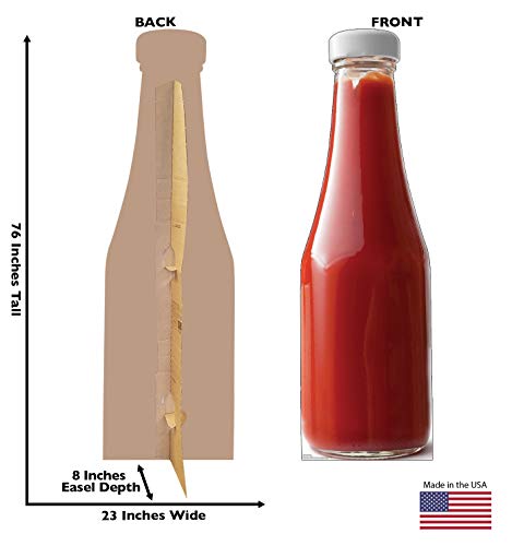 Image of Cardboard People Ketchup Bottle Life Size Cardboard Cutout Standup