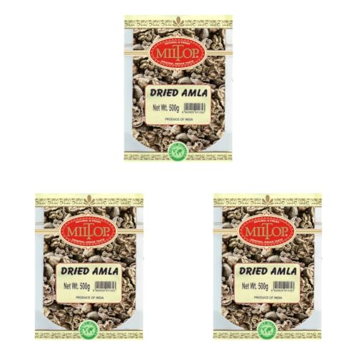 Image of MILTOP Mltop Natural Dried Amla Sukha Amla for eating, 500g (Pack of 3)