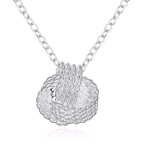 Pendentif en argent 925 bijoux colliers femmes chaîne coulissante en boule de rose