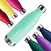 Grsta Botellas De Agua, Botella Agua Acero Inoxidable sin BPA 350ml/Esmeralda Botellas de Frío/Caliente Termo para Niños/Adultos, Adecuada para Al Aire Libre Deportes Camping Y Ciclismo