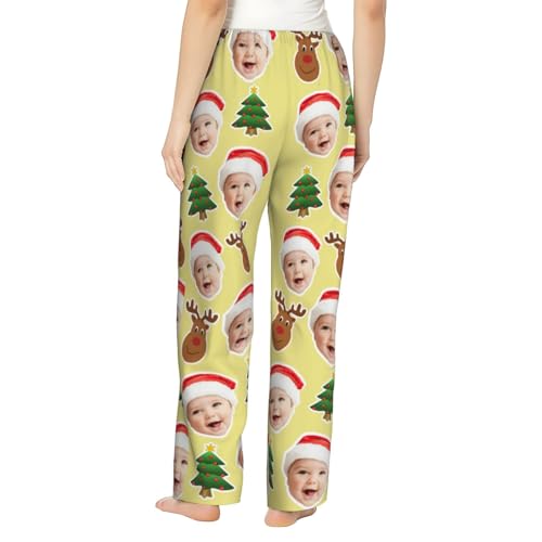 Custom Pajama Pants for Women Men Design Your Own Personalized Pajama Bottoms with Photo Face4