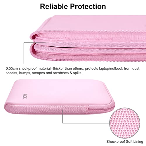 Image of ARVOK 15 15.6 16 inch Laptop Sleeve Ultra-Thin Case MacBook pro 16 inch Sleeve Water-Resistant Notebook Computer Pocket Tablet Briefcase Carrying Bag /Pouch Skin Cover for HP /Dell /Lenovo /Asus /Acer Pink